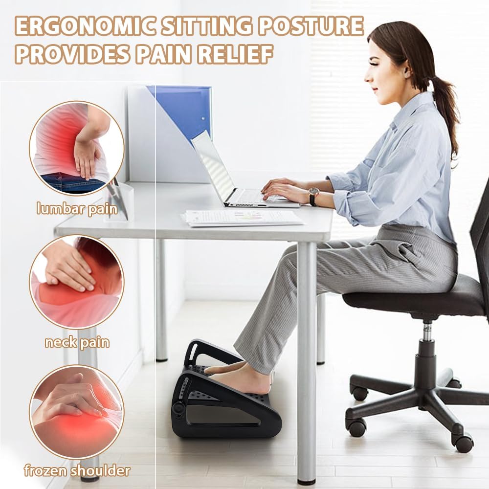 Ergonomic Adjustable Footrest Stool