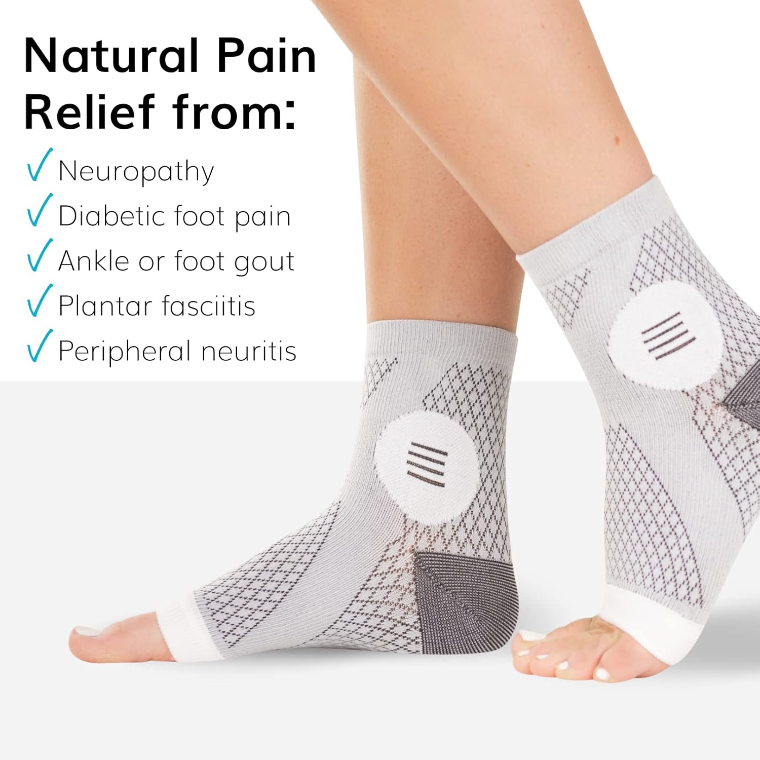 Neuropathy Socks for Swollen Feet and Ankles | Pack of 2