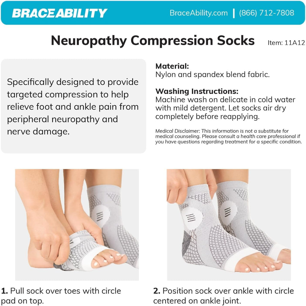 Neuropathy Socks for Swollen Feet and Ankles | Pack of 2