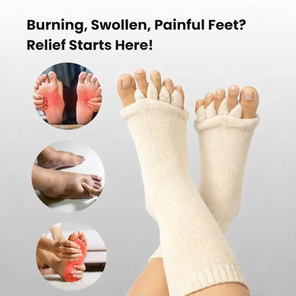 Foot Alignment Socks - Easing Bunion, Plantar Fasciitis, Hammer Toes, and Pain Relief