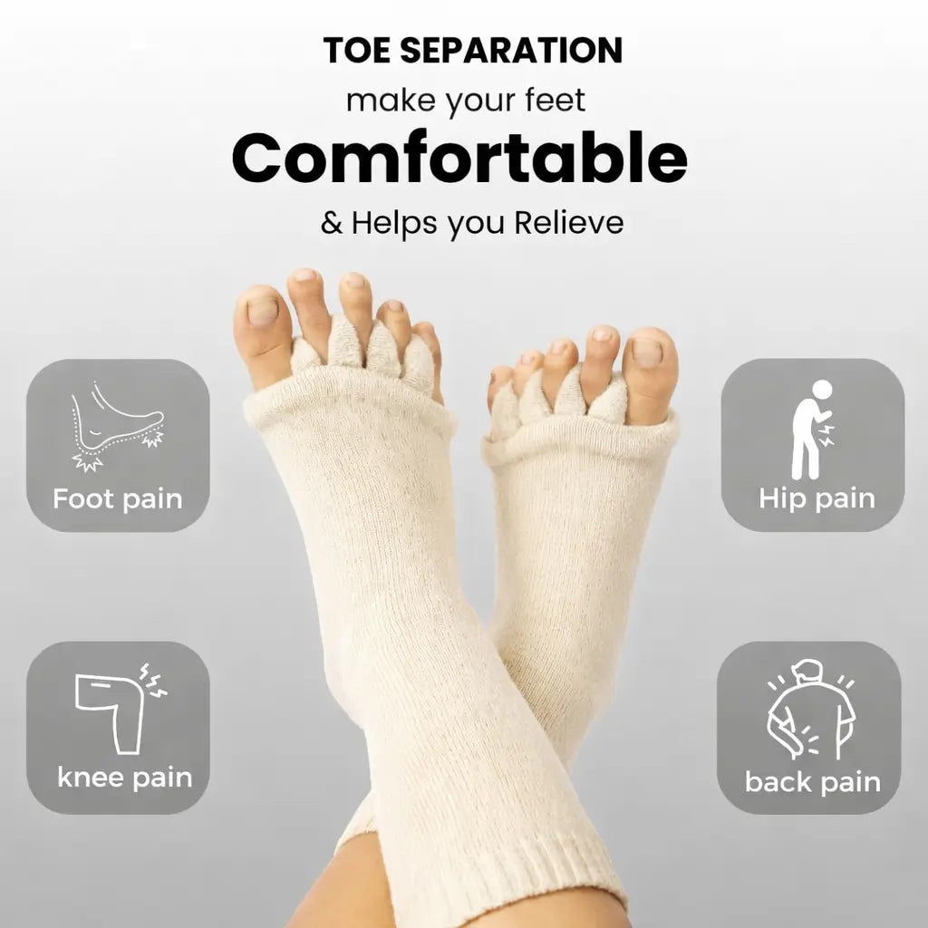 Foot Alignment Socks - Easing Bunion, Plantar Fasciitis, Hammer Toes, and Pain Relief