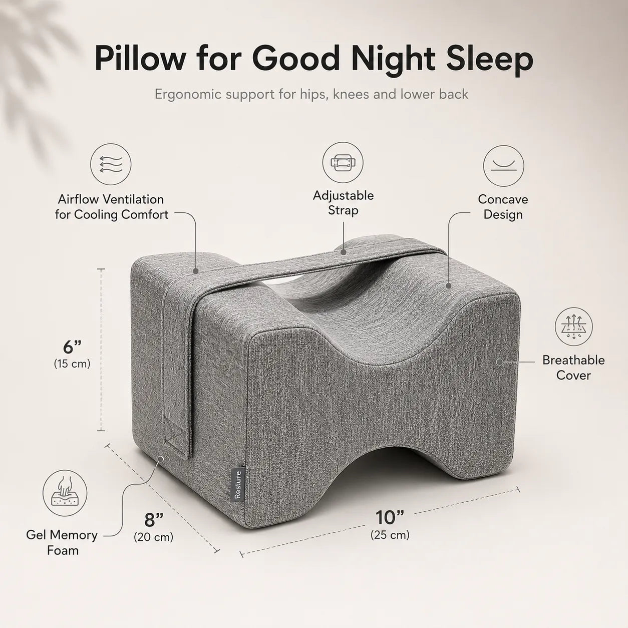 Ergonomic Knee Pillow