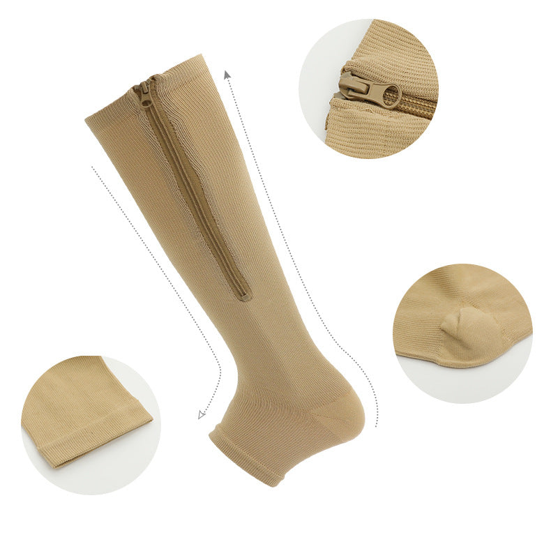 Zipper Compression stockings, Universal Size (Pack of 2)